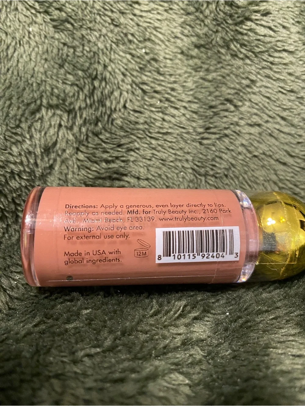 TRULY Glazed Donut Luxury Lip Oil - Peach Nude with Gold Cap